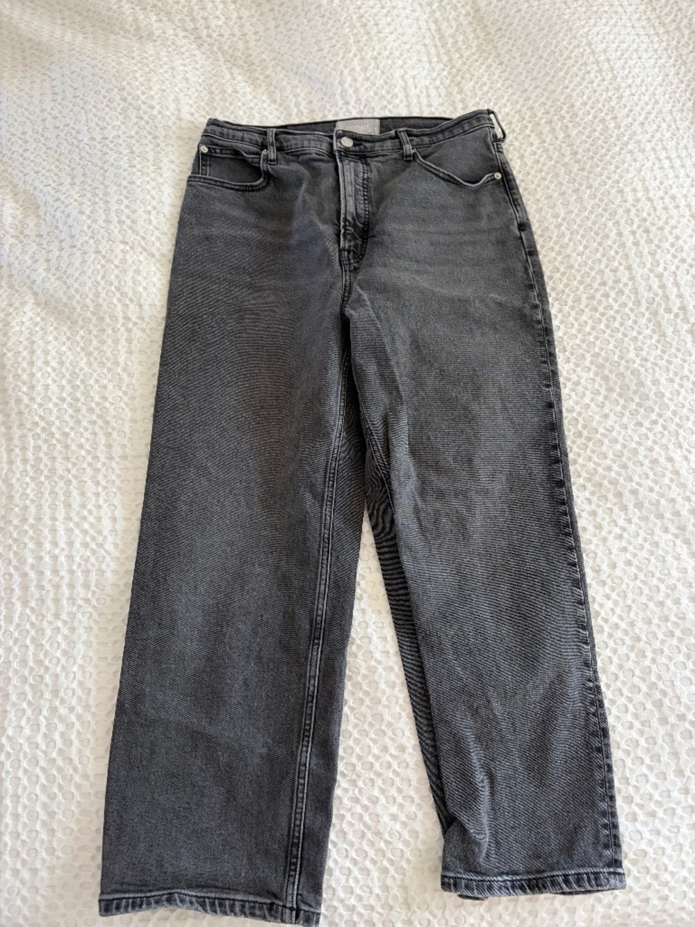 Everlane Way-High Jeans Gray Wash Straight Leg Size 31